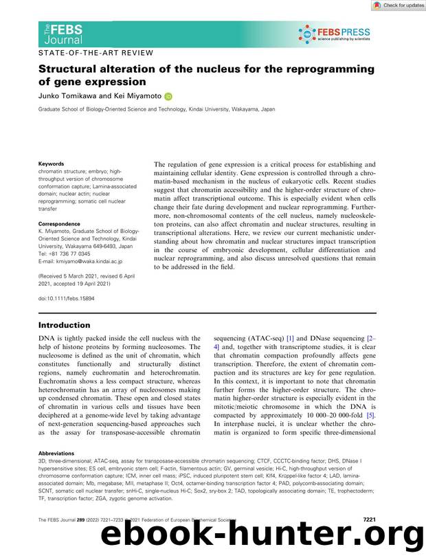 Structural alteration of the nucleus for the reprogramming of gene expression by Unknown