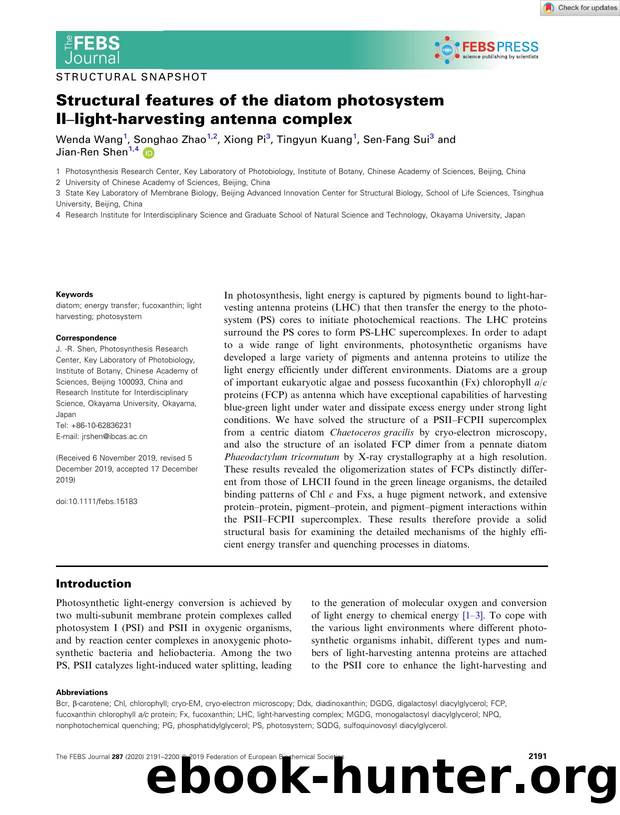 Structural features of the diatom photosystem IIâlightâharvesting antenna complex by Unknown