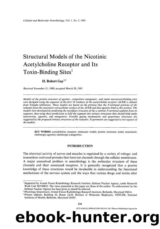 Structural models of the nicotinic acetylcholine receptor and its toxin-binding sites by Unknown