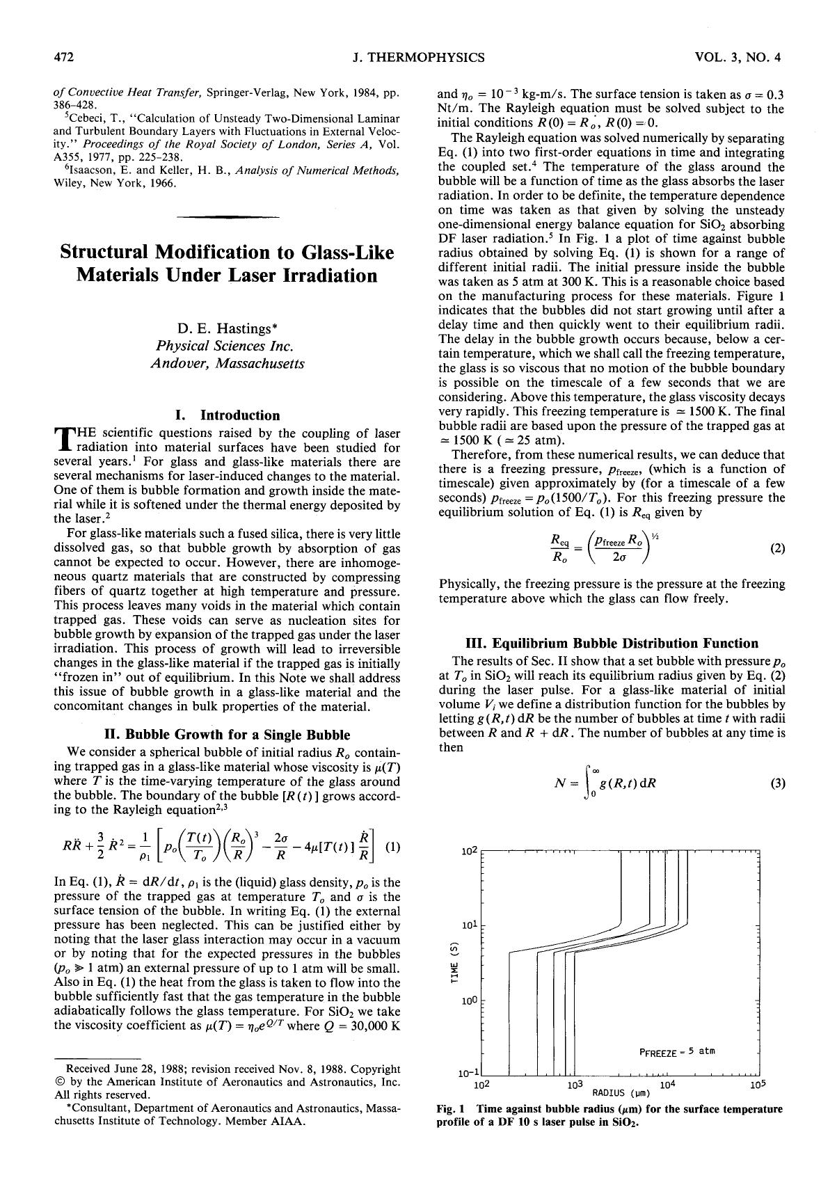 Structural modification to glass-like materials under laser irradiation by Unknown