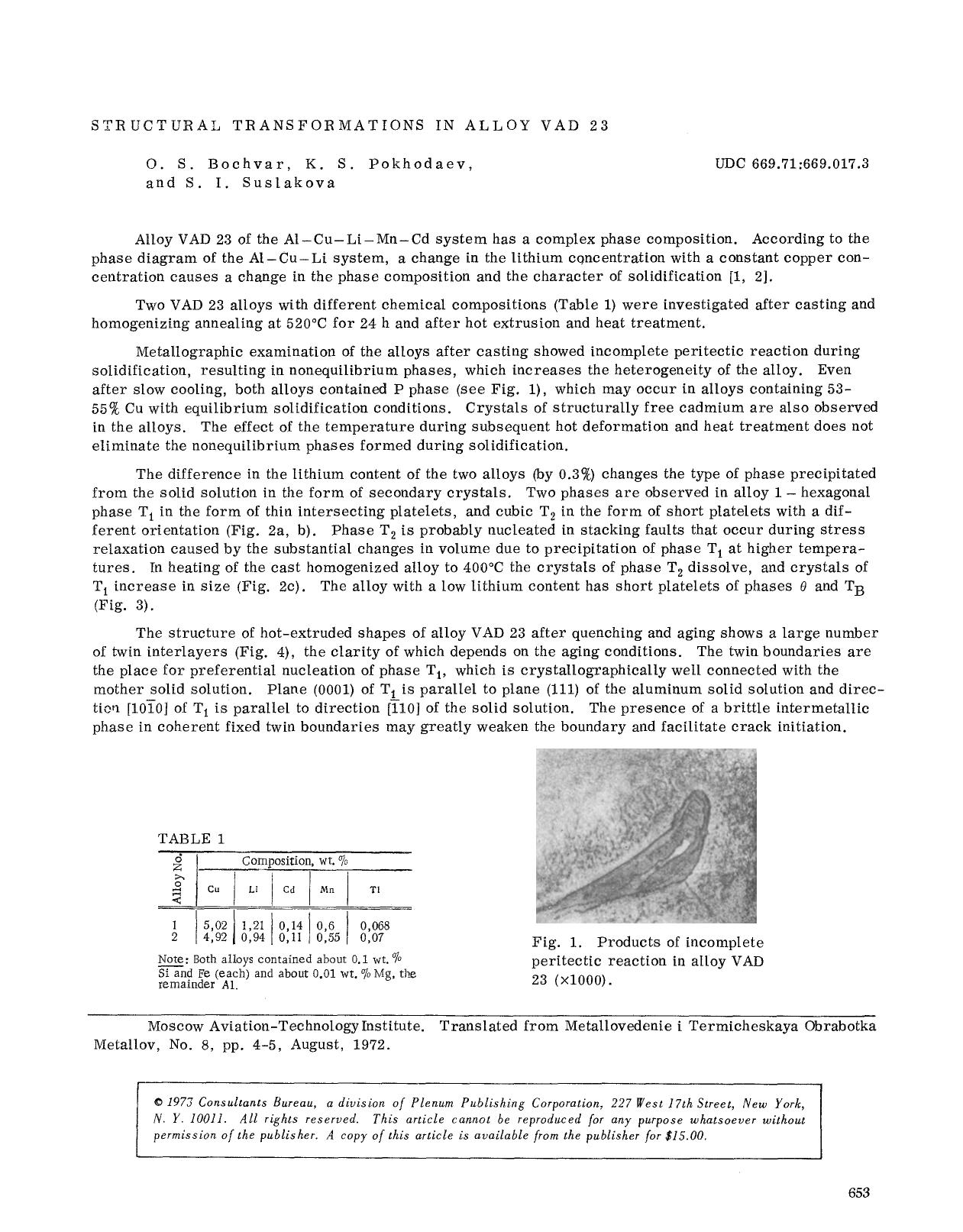 Structural transformations in alloy VAD 23 by Unknown