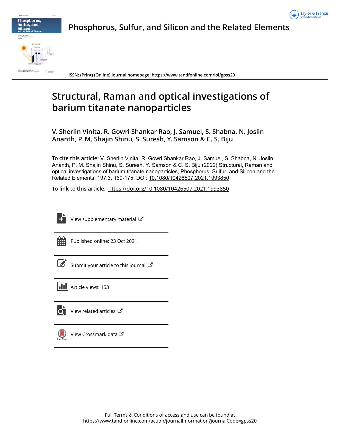 Structural, Raman and optical investigations of barium titanate nanoparticles by unknow