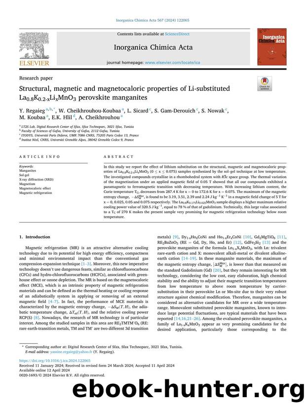 Structural, magnetic and magnetocaloric properties of Li-substituted La0.8K0.2-xLixMnO3 perovskite manganites by unknow