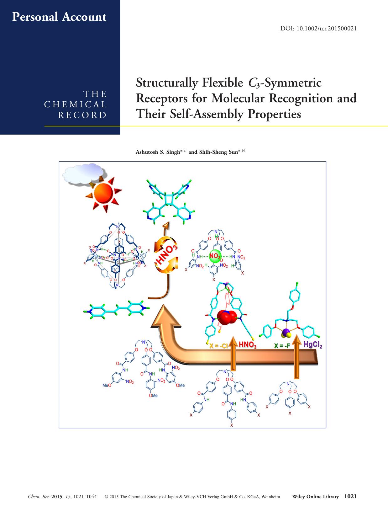 Structurally Flexible C3Symmetric Receptors for Molecular Recognition and Their SelfAssembly Properties by Unknown