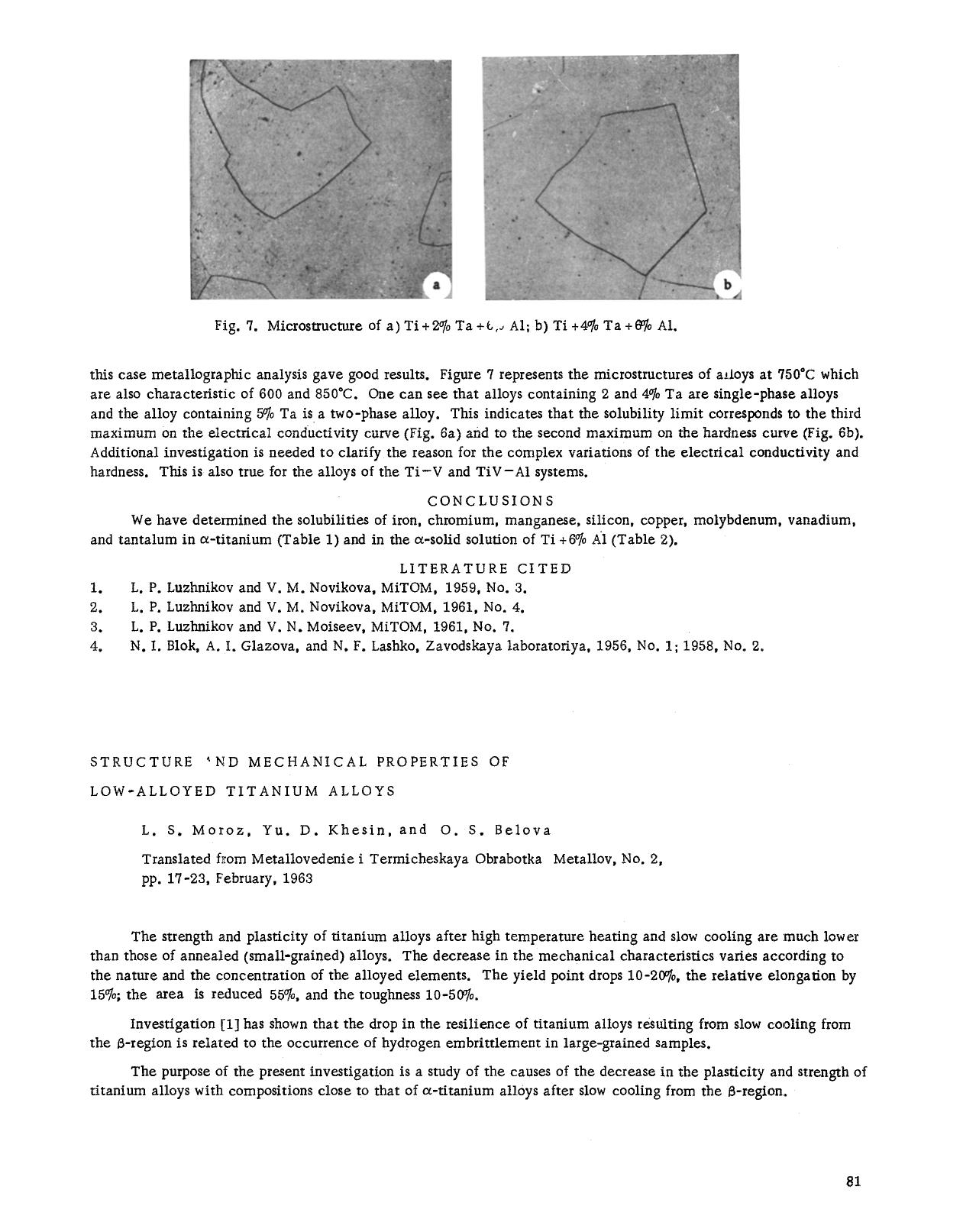 Structure and mechanical properties of low-alloyed titanium alloys by Unknown