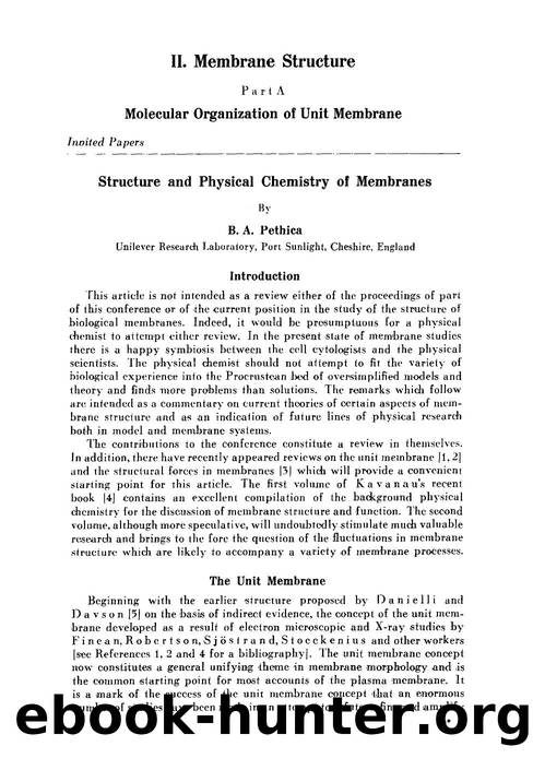 Structure and physical chemistry of membranes by Unknown