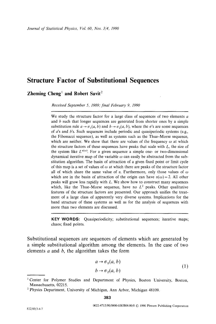 Structure factor of substitutional sequences by Unknown
