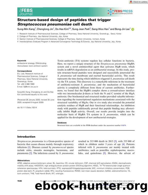 Structureâbased design of peptides that trigger Streptococcus pneumoniae cell death by Unknown