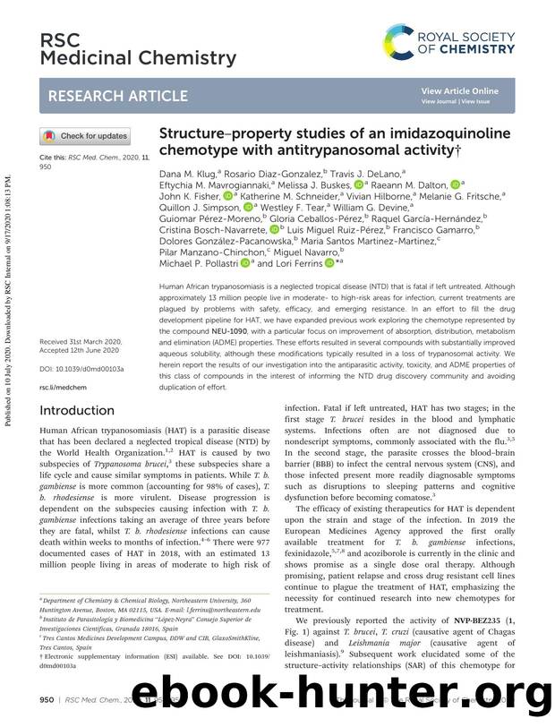 Structureâproperty studies of an imidazoquinoline chemotype with antitrypanosomal activity by unknow