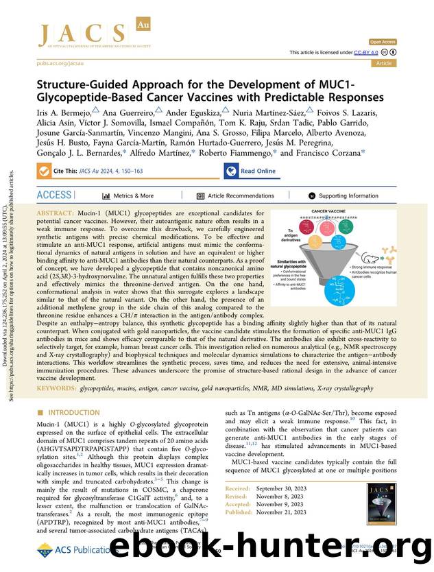 Structure-Guided Approach for the Development of MUC1-Glycopeptide-Based Cancer Vaccines with Predictable Responses by unknow