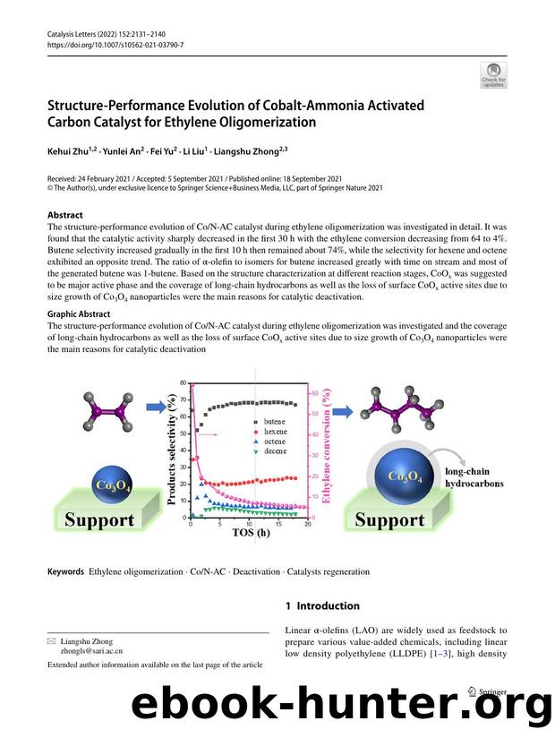 Structure-Performance Evolution of Cobalt-Ammonia Activated Carbon Catalyst for Ethylene Oligomerization by Kehui Zhu & Yunlei An & Fei Yu & Li Liu & Liangshu Zhong
