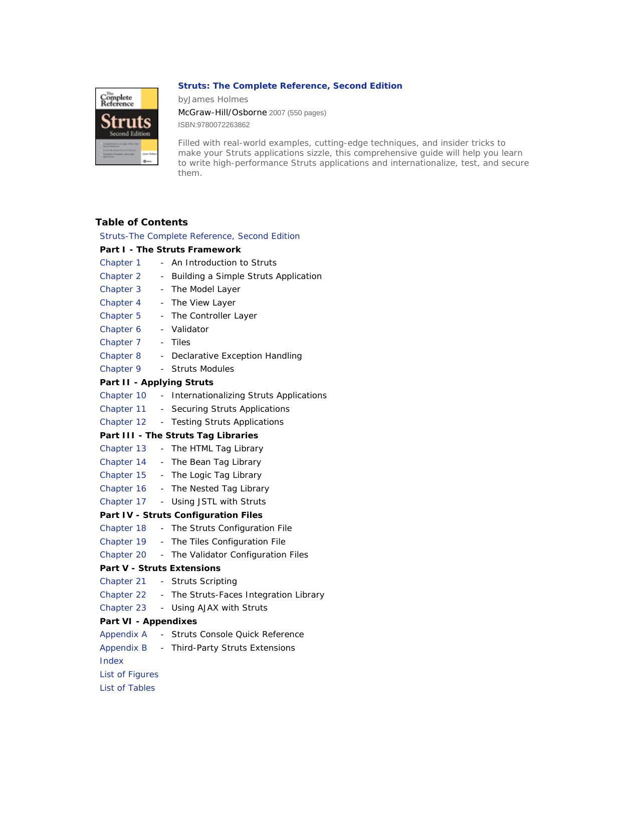 Struts: The Complete Reference by Jeffrey L. Cruikshank