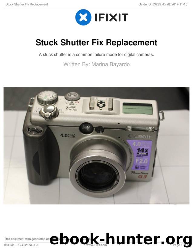 Stuck Shutter Fix Replacement by Unknown