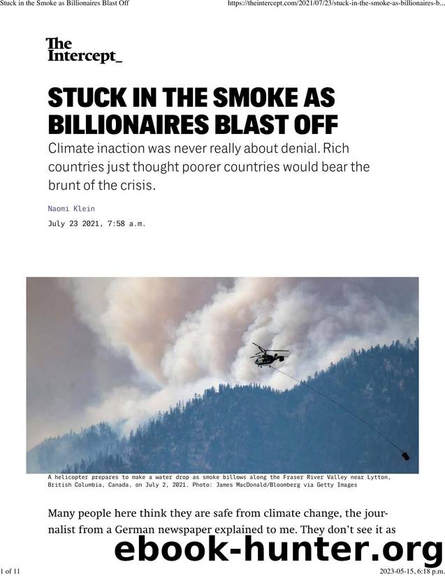 Stuck in the Smoke as Billionaires Blast Off by Stuck in the Smoke as Billionaires Blast Off (2021)