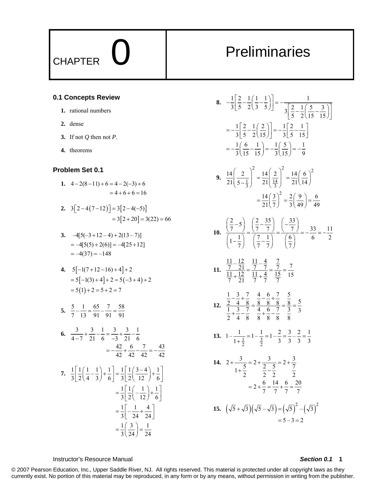 Student Solutions Manual for Calculus by Dale Varberg Edwin Purcell Steve Rigdon