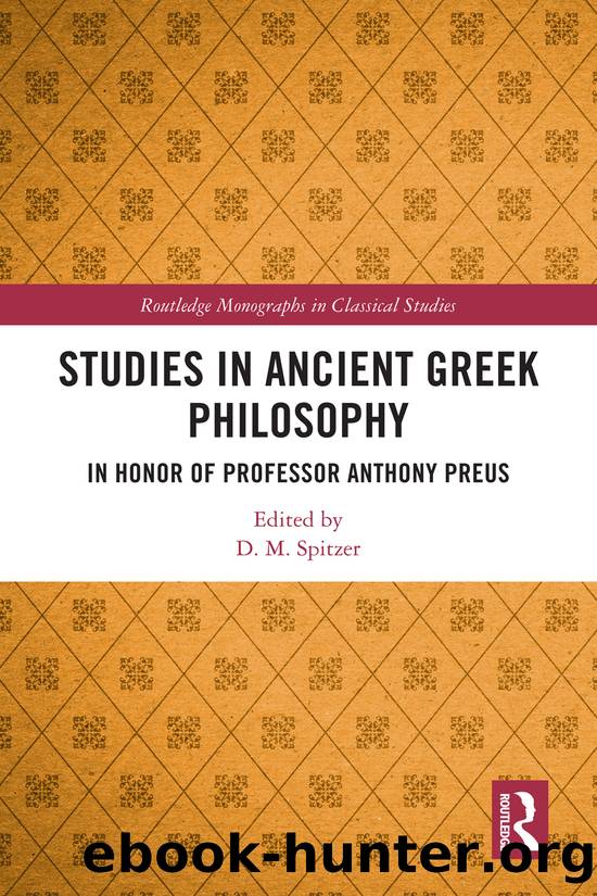Studies in Ancient Greek Philosophy by D. M. Spitzer;