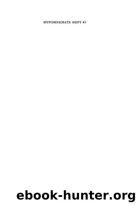 Studies in Greek Texts (9783666251375) by Unknown