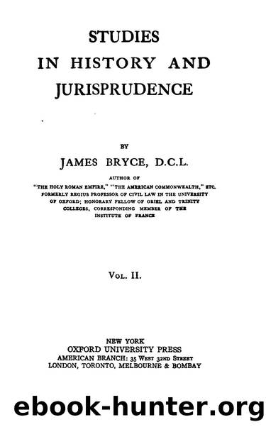 Studies in History and Jurisprudence Vol-2 by Unknown