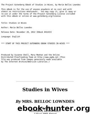 Studies in Wives by Marie Belloc Lowndes