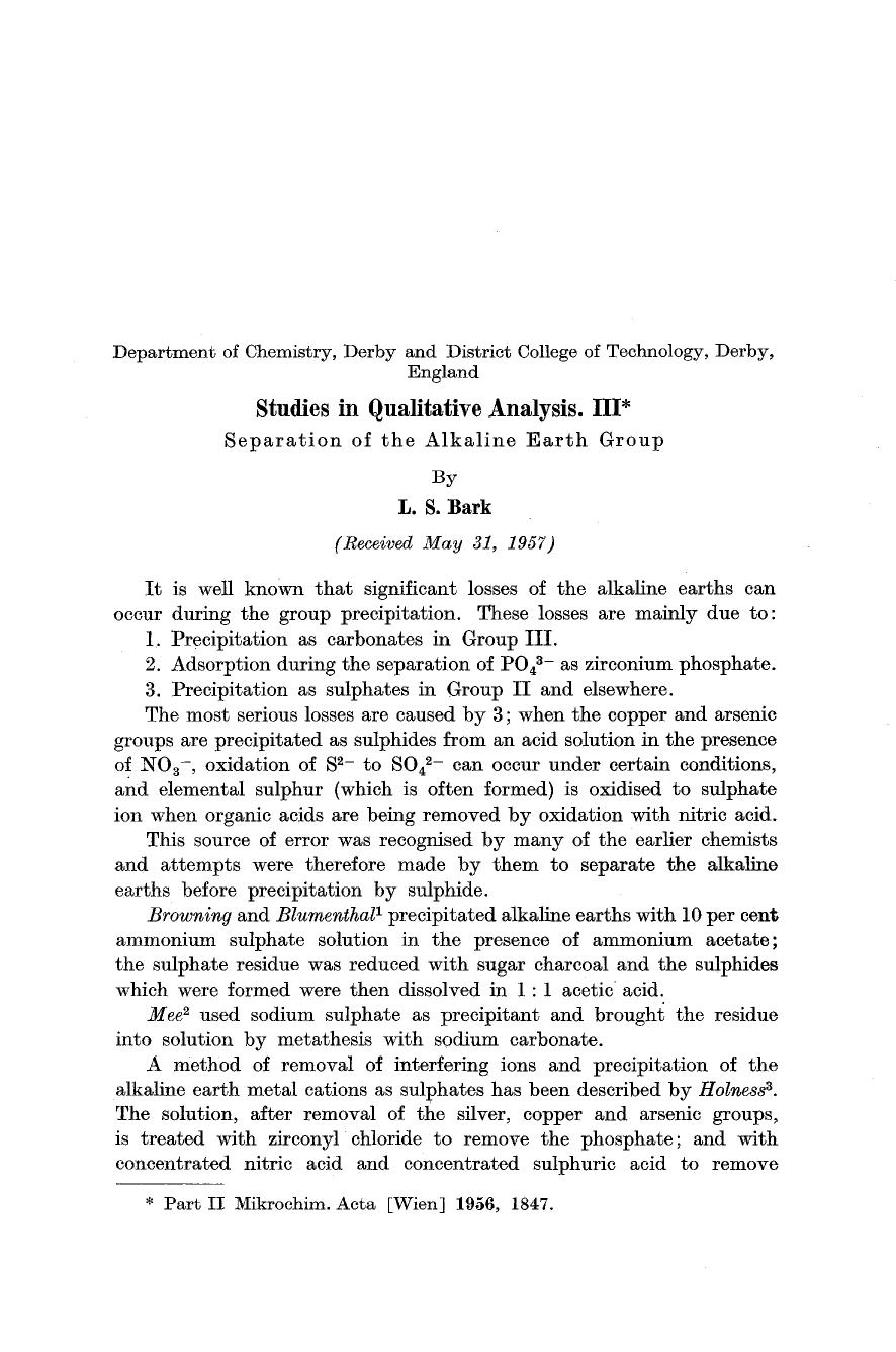 Studies in qualitative analysis. III by Unknown