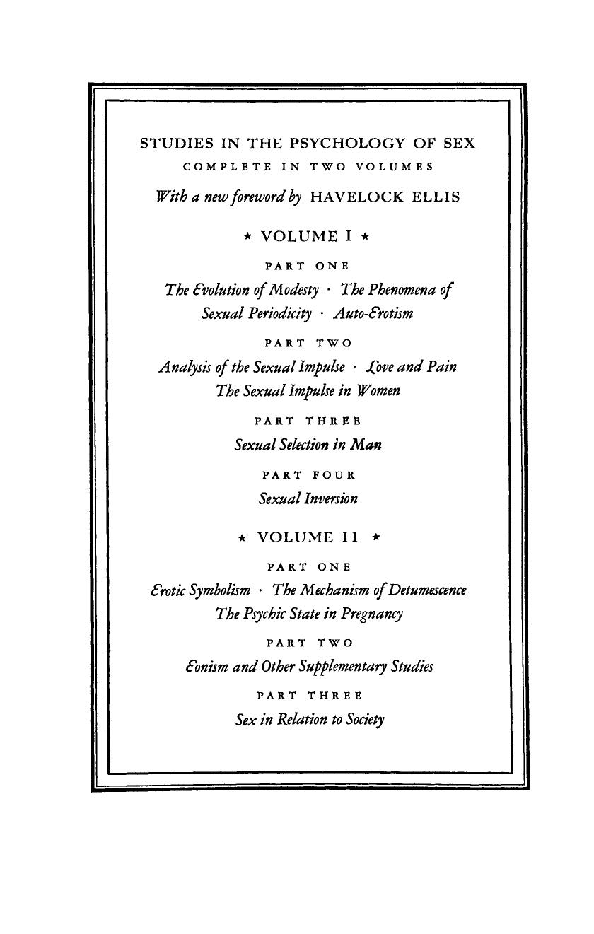 Studies in the Psychology of Sex. Volume 2 by Havelock Ellis (Auth.)