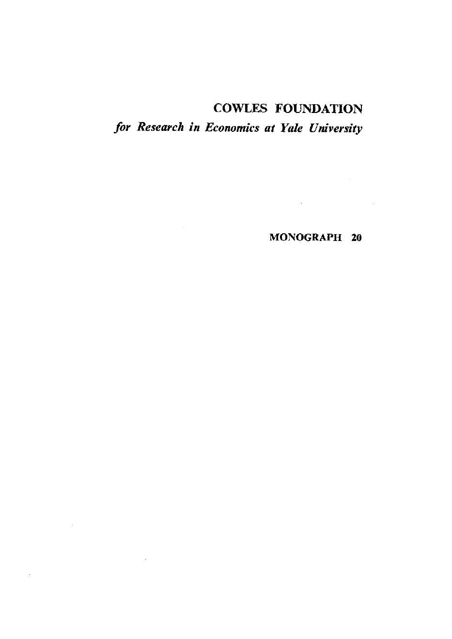 Studies of portfolio behavior by Hester Donald D.; Tobin James