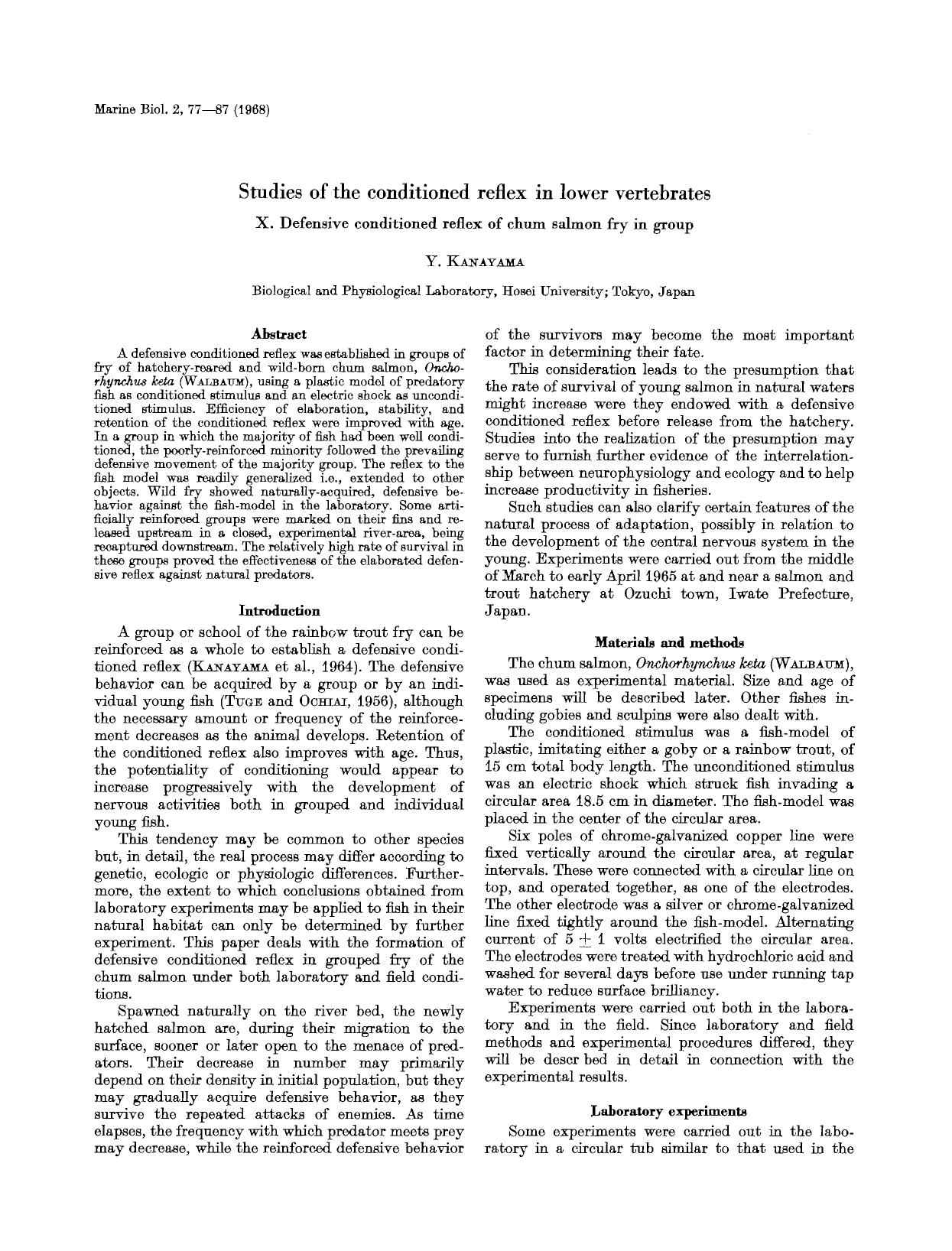 Studies of the conditioned reflex in lower vertebrates by Unknown