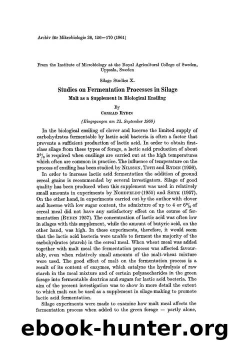 Studies on fermentation processes in silage by Unknown