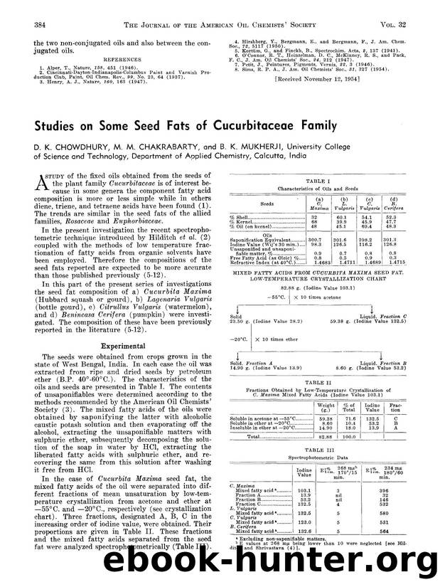 Studies on some seed fats of cucurbitaceae family by Unknown