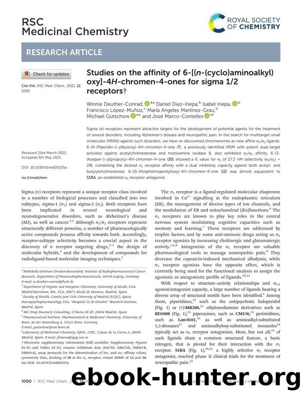 Studies on the affinity of 6-[(n-(cyclo)aminoalkyl)oxy]-4H-chromen-4-ones for sigma 12 receptors by unknow