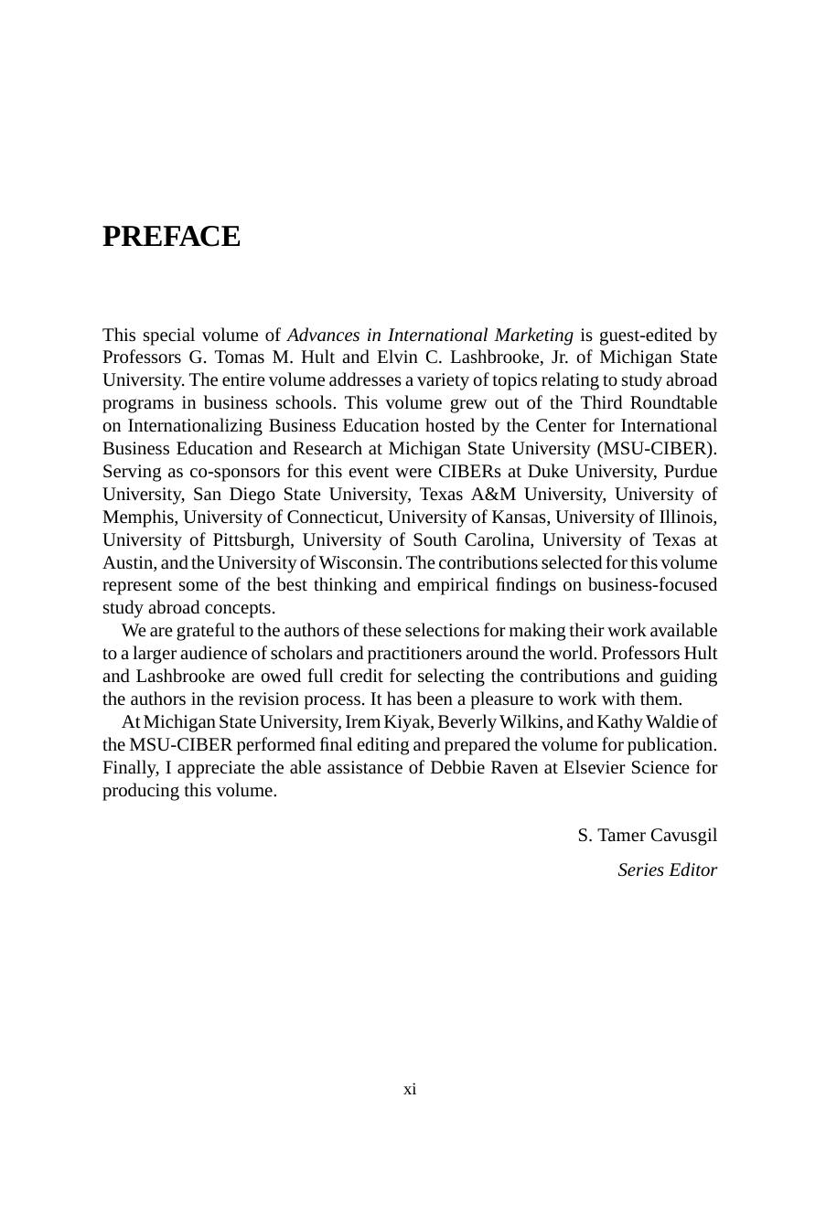 Study Abroad: Persepectives and Experiences From Business Schools by G.T.M. Hult E.C. Lashbrooke Jr