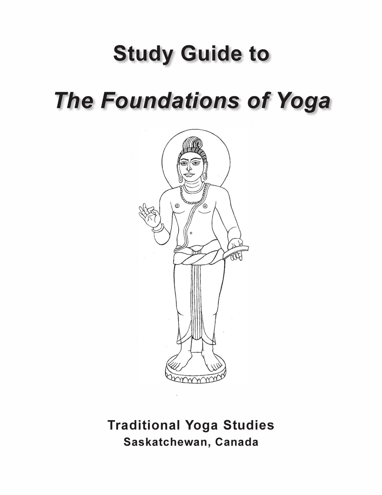 Study Guide to the Foundations of Yoga by Georg Feuerstein