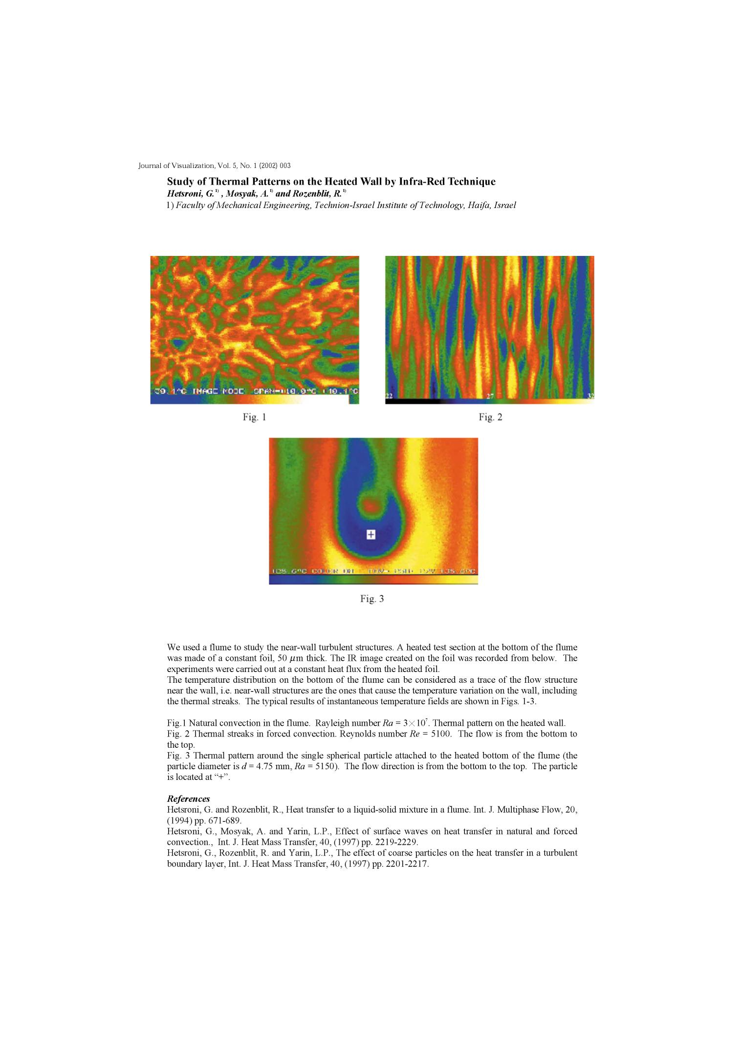 Study of thermal patterns on the heated wall by infra-red technique by Unknown