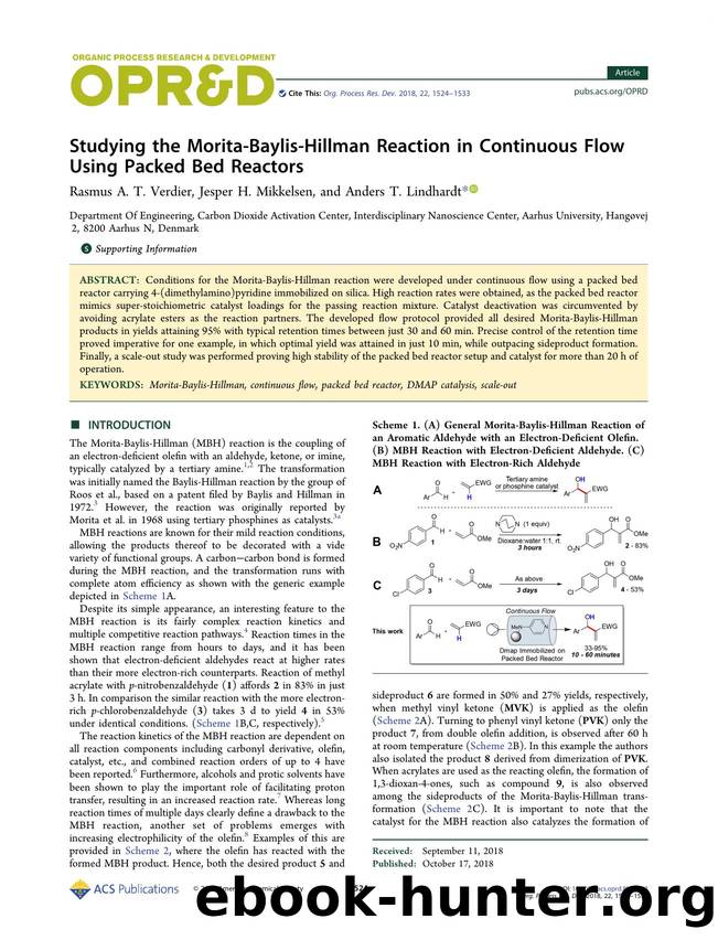 Studying the Morita-Baylis-Hillman Reaction in Continuous Flow Using Packed Bed Reactors by Rasmus A. T. Verdier; Jesper H. Mikkelsen; Anders T. Lindhardt