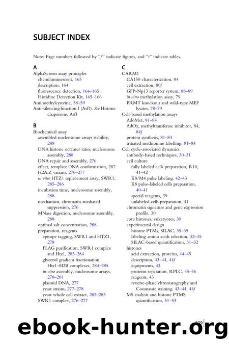 Subject Index by Carl Wu & C. David Allis