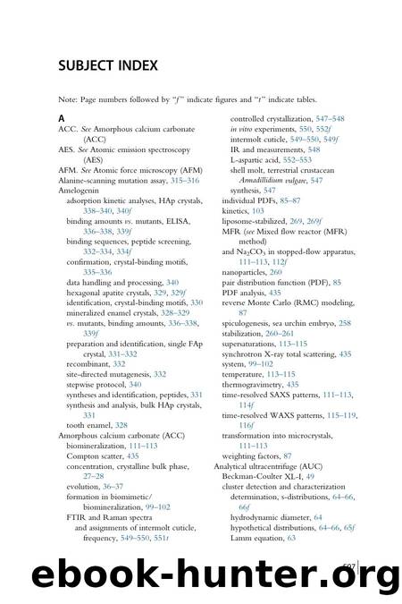 Subject Index by Jim De Yoreo