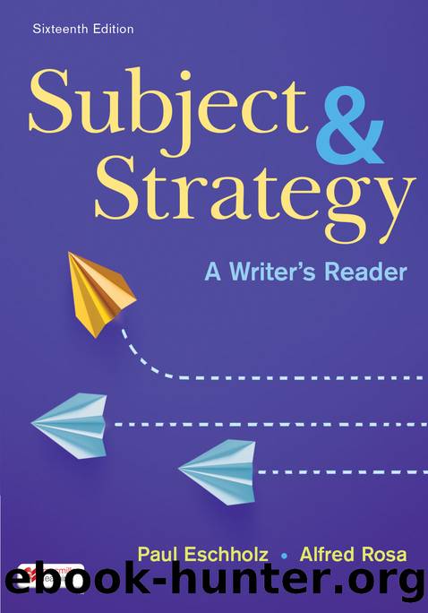 Subject and Strategy by Paul Eschholz & Alfred Rosa