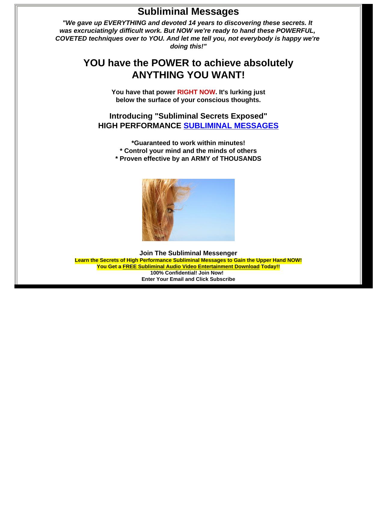 Subliminal Secrets Exposed! by Best of Kuszter's Collection