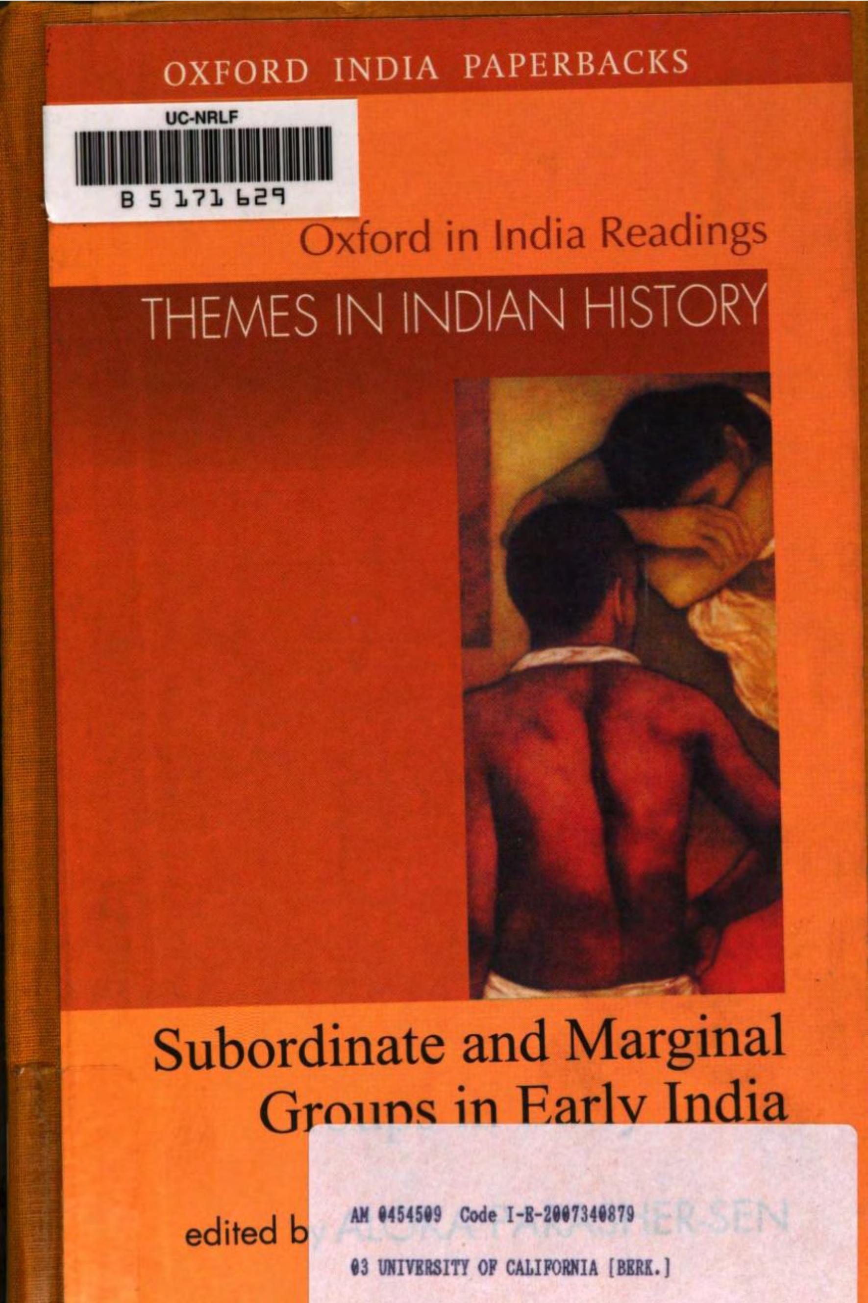 Subordinate and Marginal Groups in Early India by Aloka Parasher-Sen