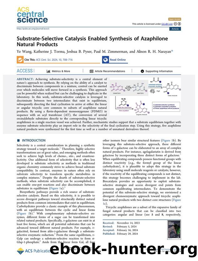 Substrate-Selective Catalysis Enabled Synthesis of Azaphilone Natural Products by unknow