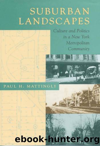 Suburban Landscapes : Culture and Politics in a New York Metropolitan Community by Paul H. Mattingly