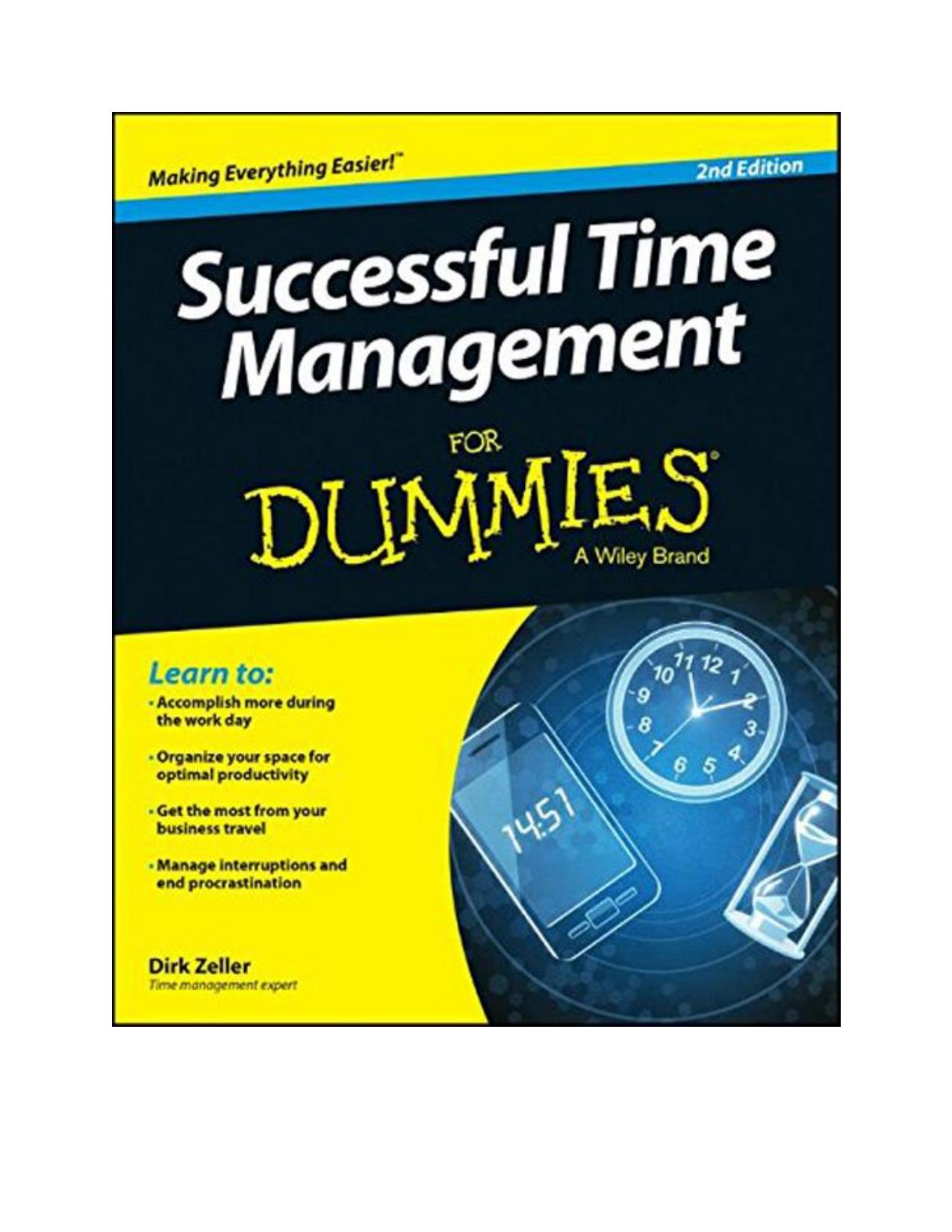 Successful Time Management for Dummies, 2nd Edition by Unknow