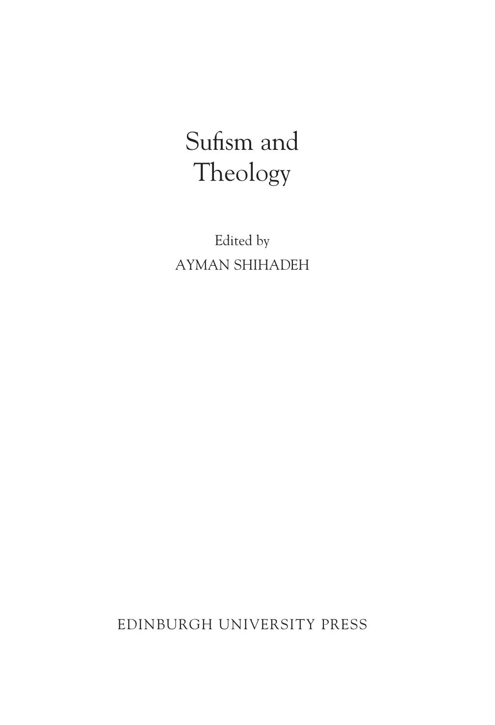 Sufism and Theology by Ayman Shihadeh (editor)