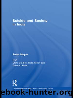 Suicide and Society in India by Peter Mayer