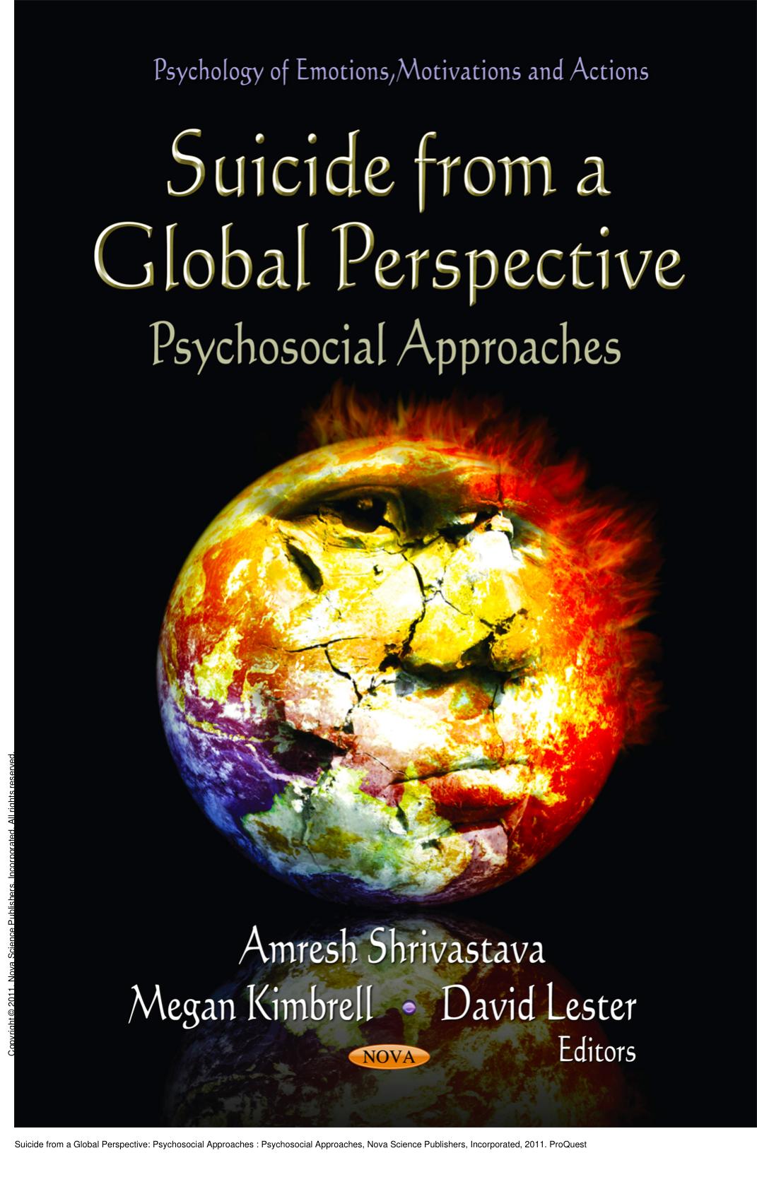 Suicide from a Global Perspective: Psychosocial Approaches : Psychosocial Approaches by Amresh Shrivastava; Megan Kimbrell; David Lester