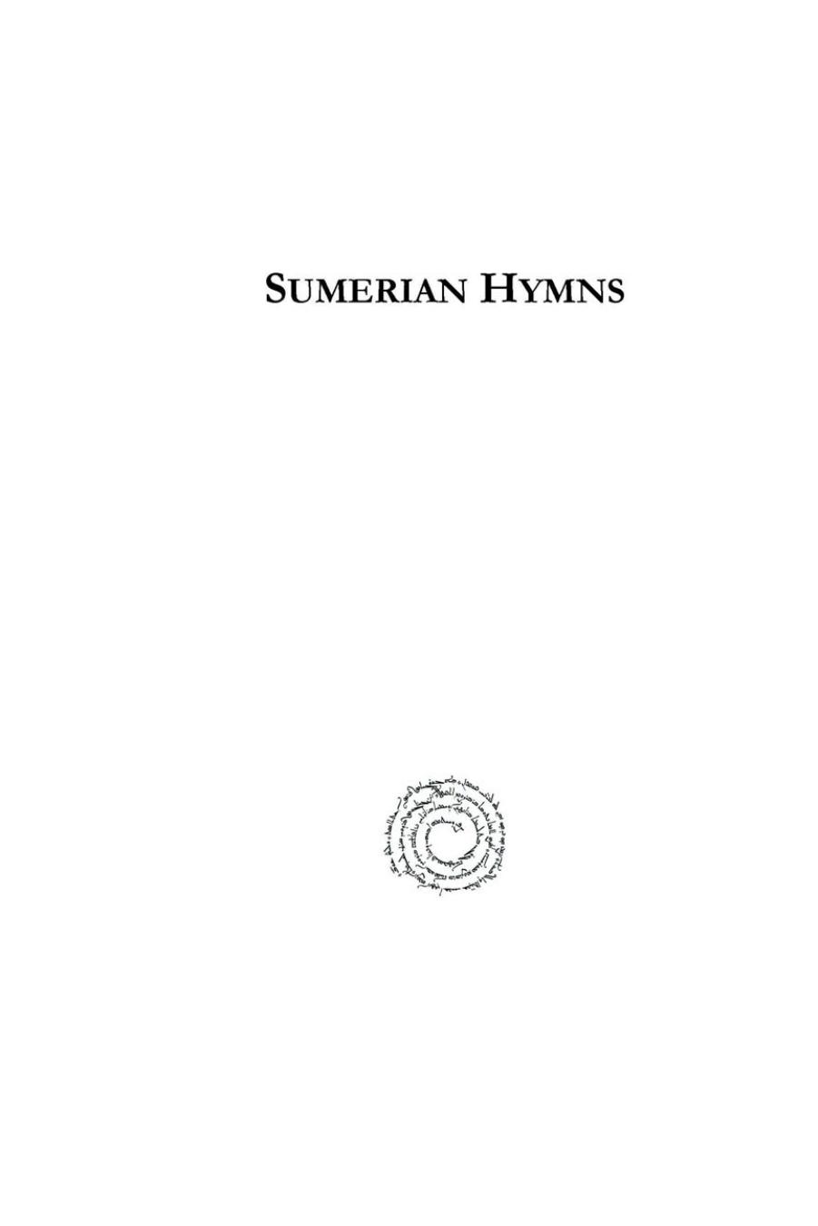 Sumerian Hymns from Cuneiform Texts in the British Museum (Analecta Gorgiana) by Frederick Augustus Vanderburgh