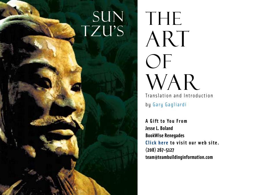 Sun Tzu - The Art Of War by trans Gagliardi