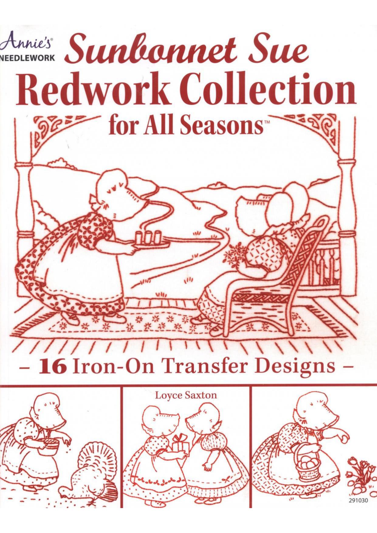 Sunbonnet Sue Redwork Collection for All Seasons by Loyce Saxton