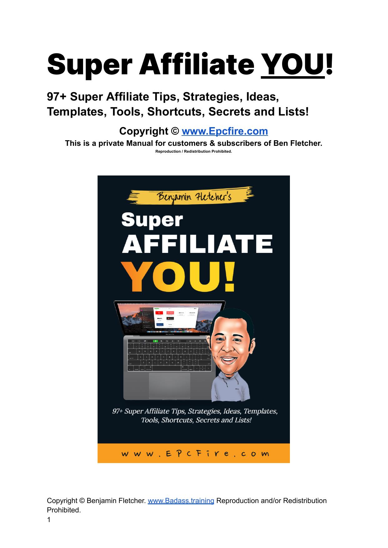 Super Affiliate YOU by Ben Fletcher