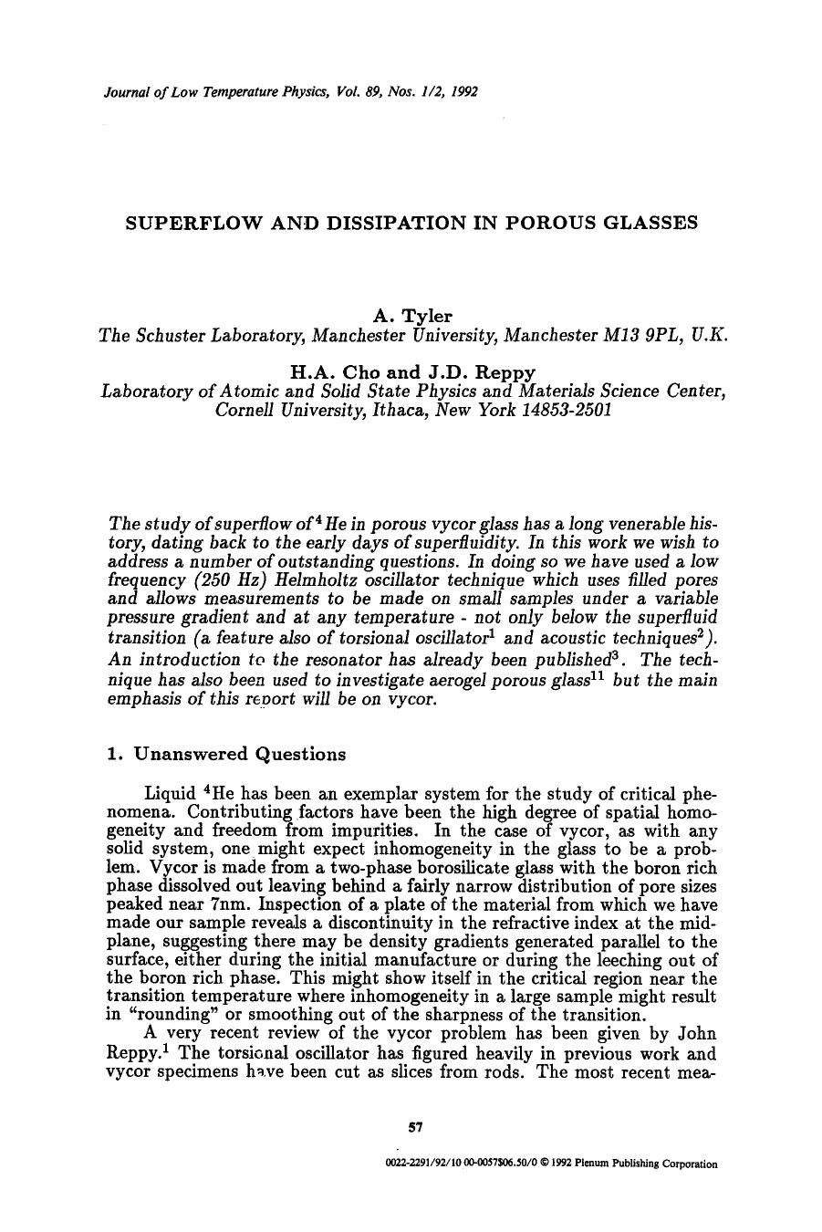 Superflow and dissipation in porous glasses by Unknown